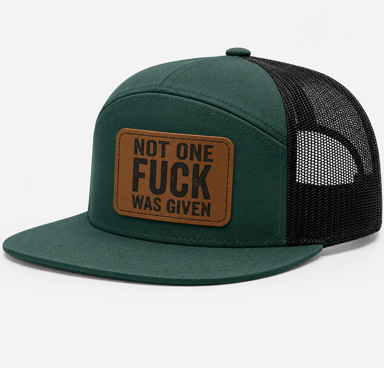 Not One Fuck Was Given Leather Patch Hat