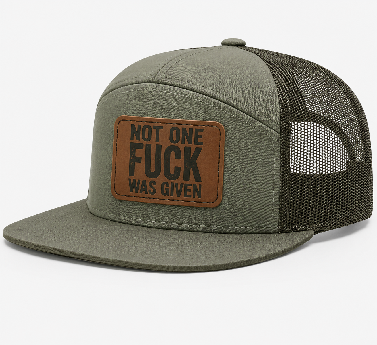 Not One Fuck Was Given Leather Patch Hat