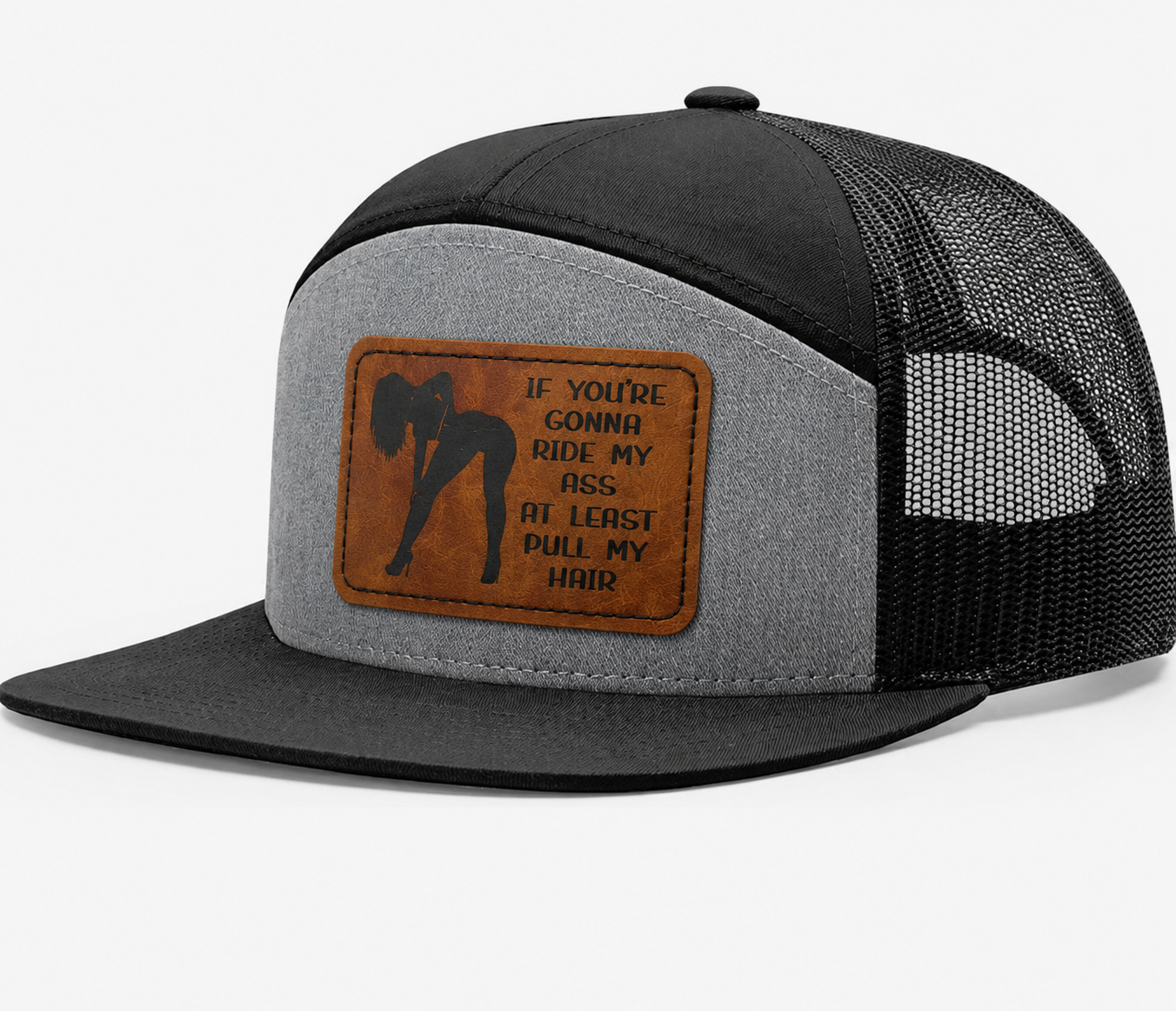 Ride My Ass, Pull My Hair Leather Patch Hat