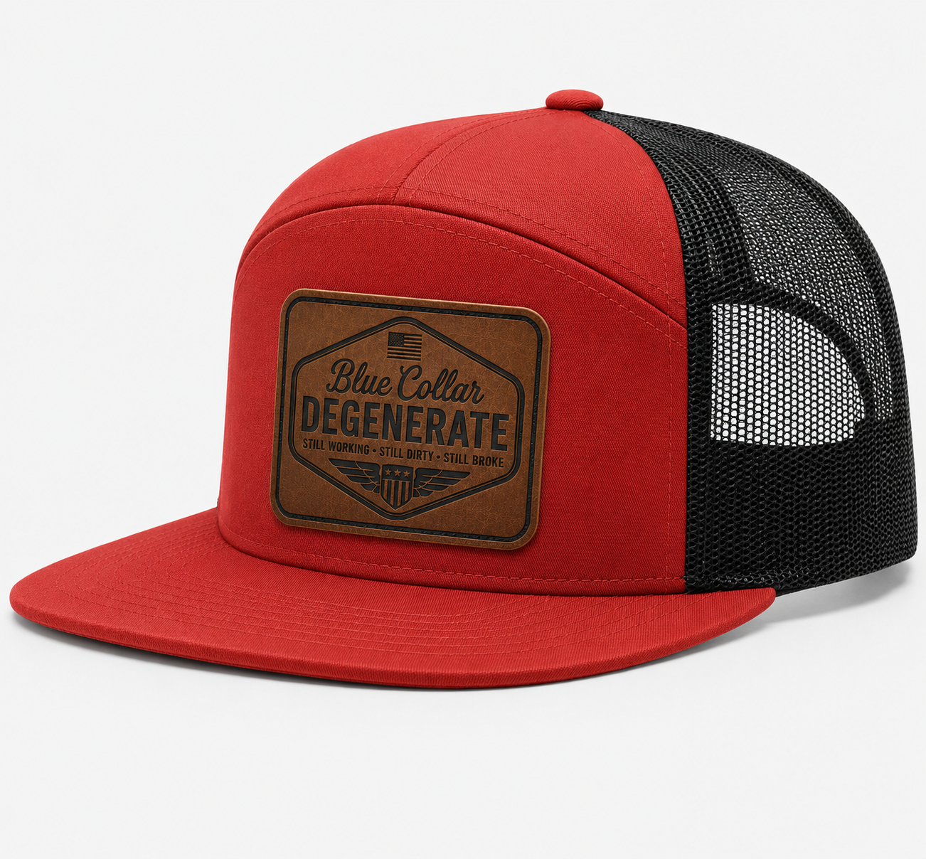 Blue Collar Degenerate Leather Patch Hat