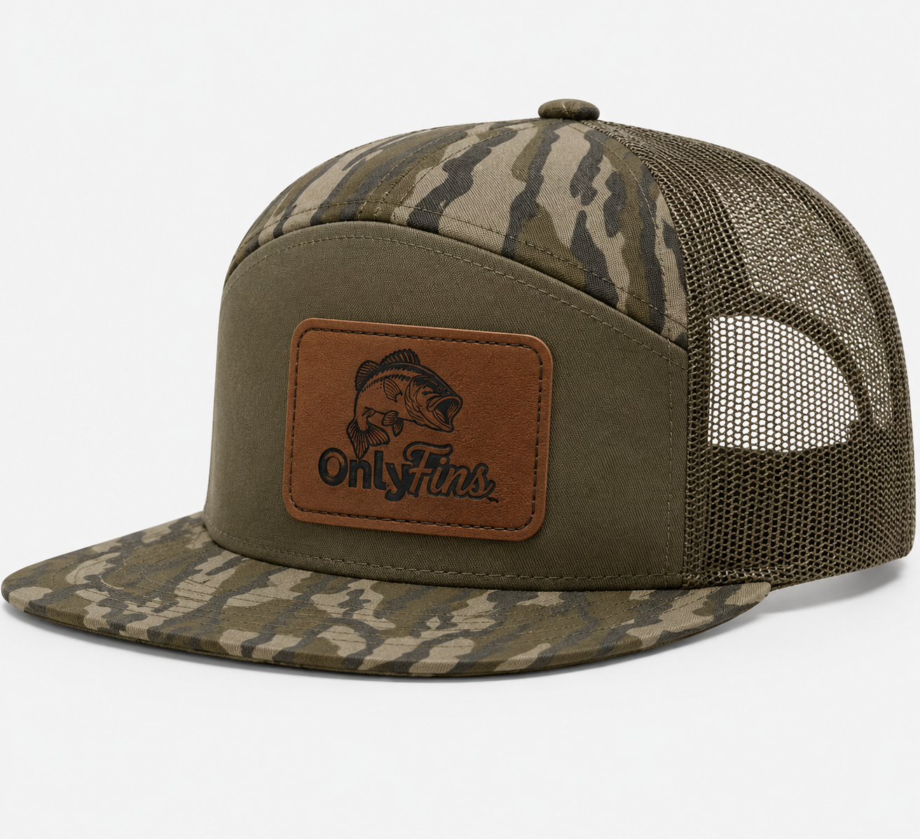 Only Fins Leather Patch Hat