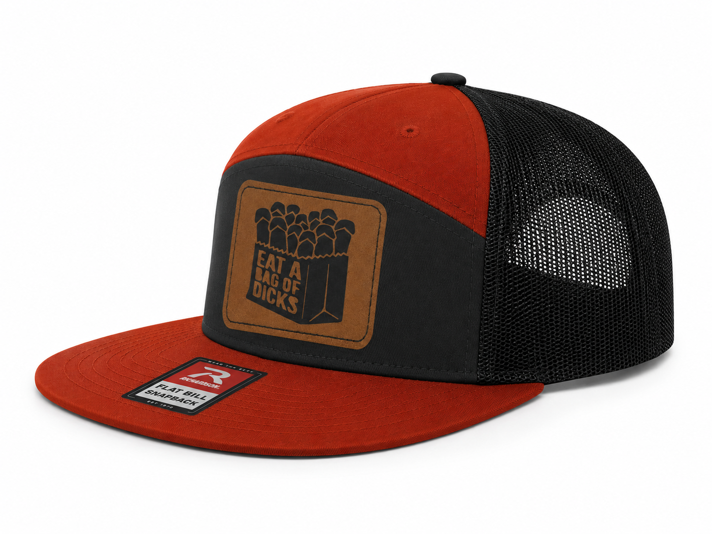 Eat A Bag Of Dicks Leather Patch Hat