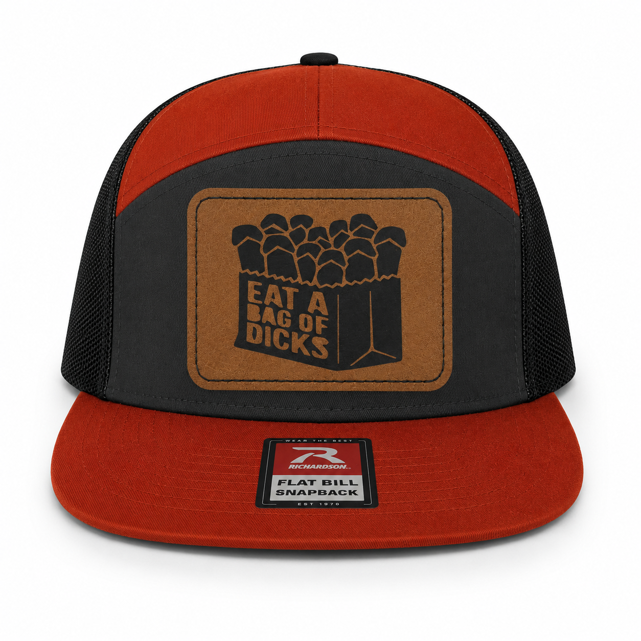 Eat A Bag Of Dicks Leather Patch Hat