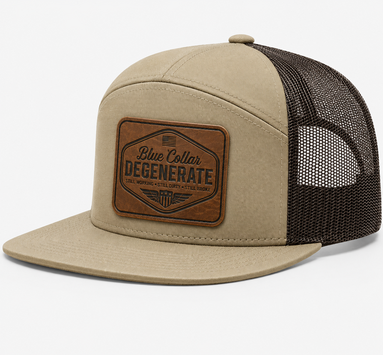 Blue Collar Degenerate Leather Patch Hat