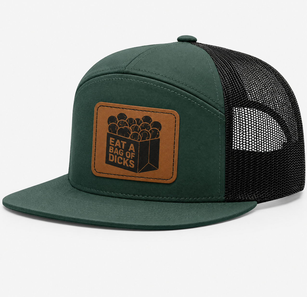 Eat A Bag Of Dicks Leather Patch Hat
