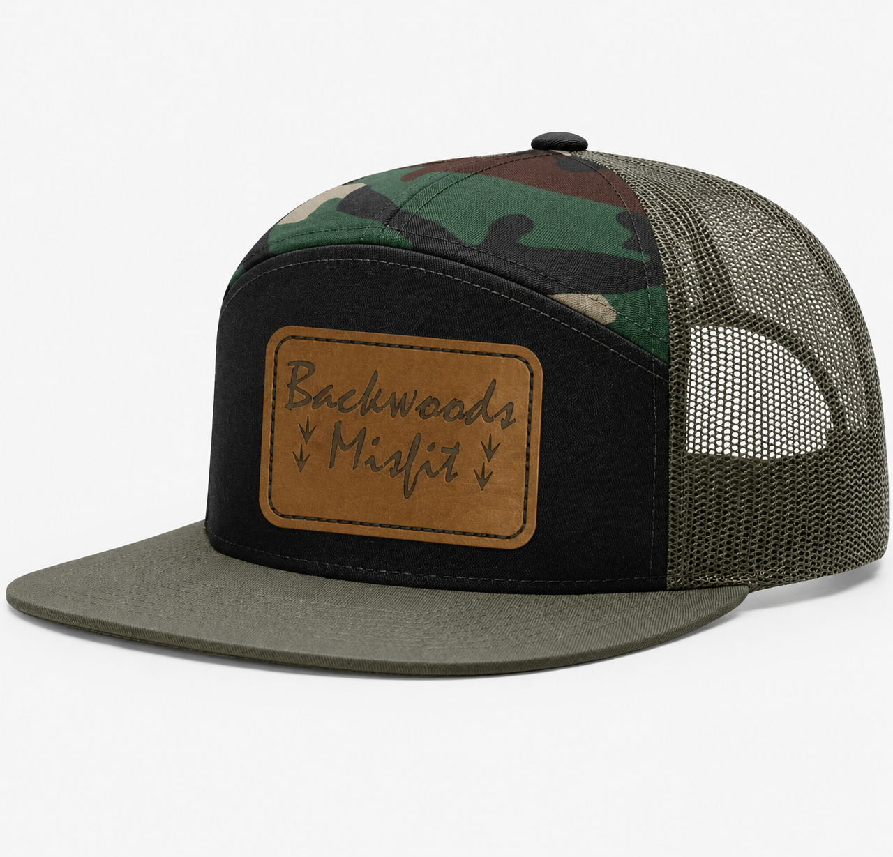 Backwoods Misfit Leather Patch Hat