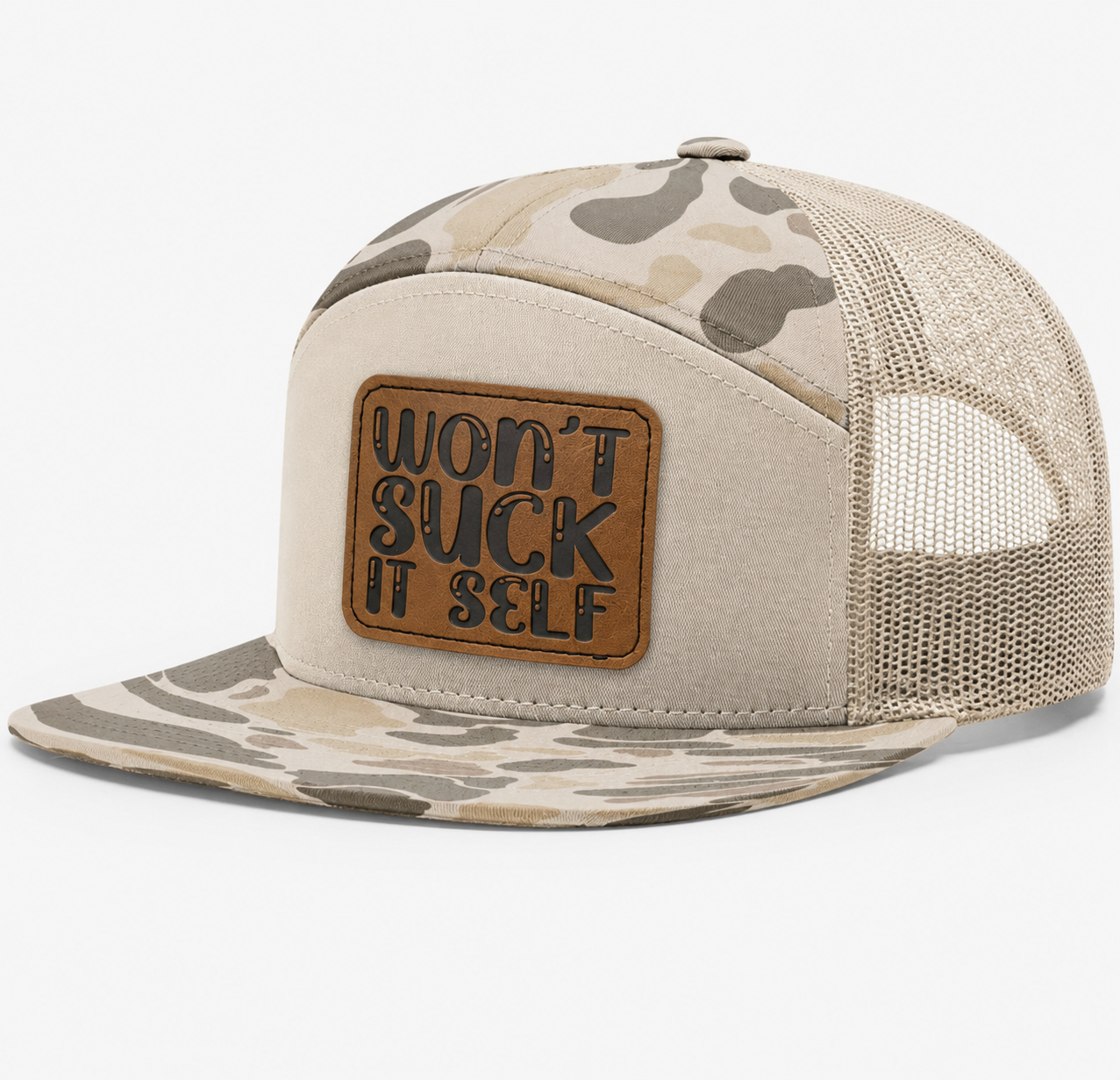 Wont Suck Itself Leather Patch Hat