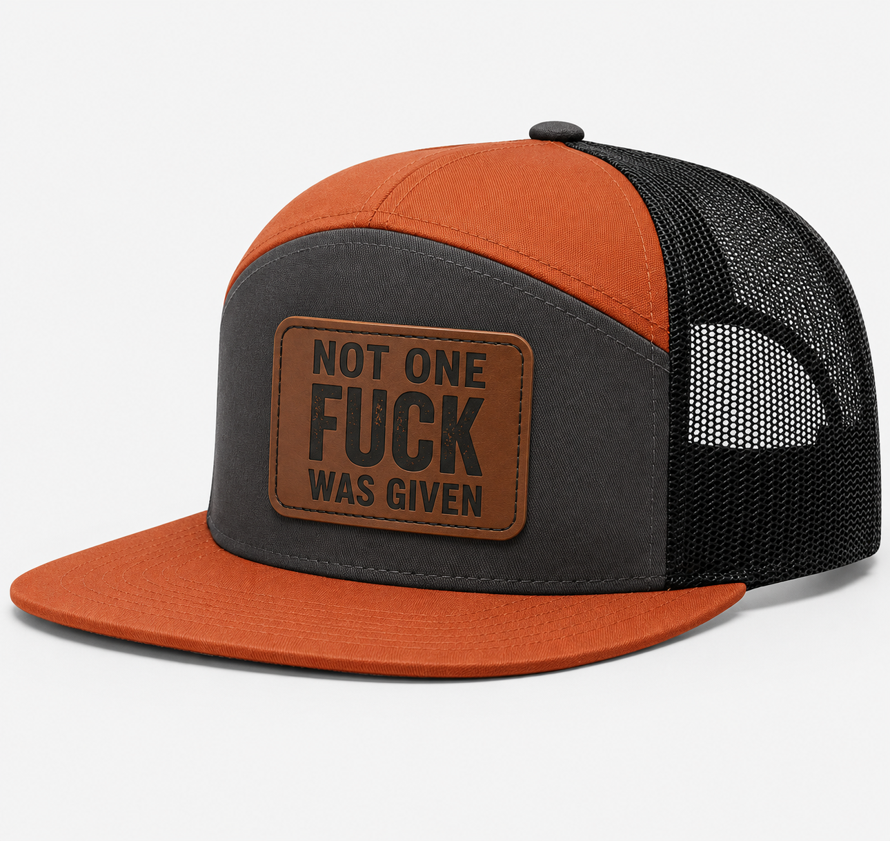 Not One Fuck Was Given Leather Patch Hat