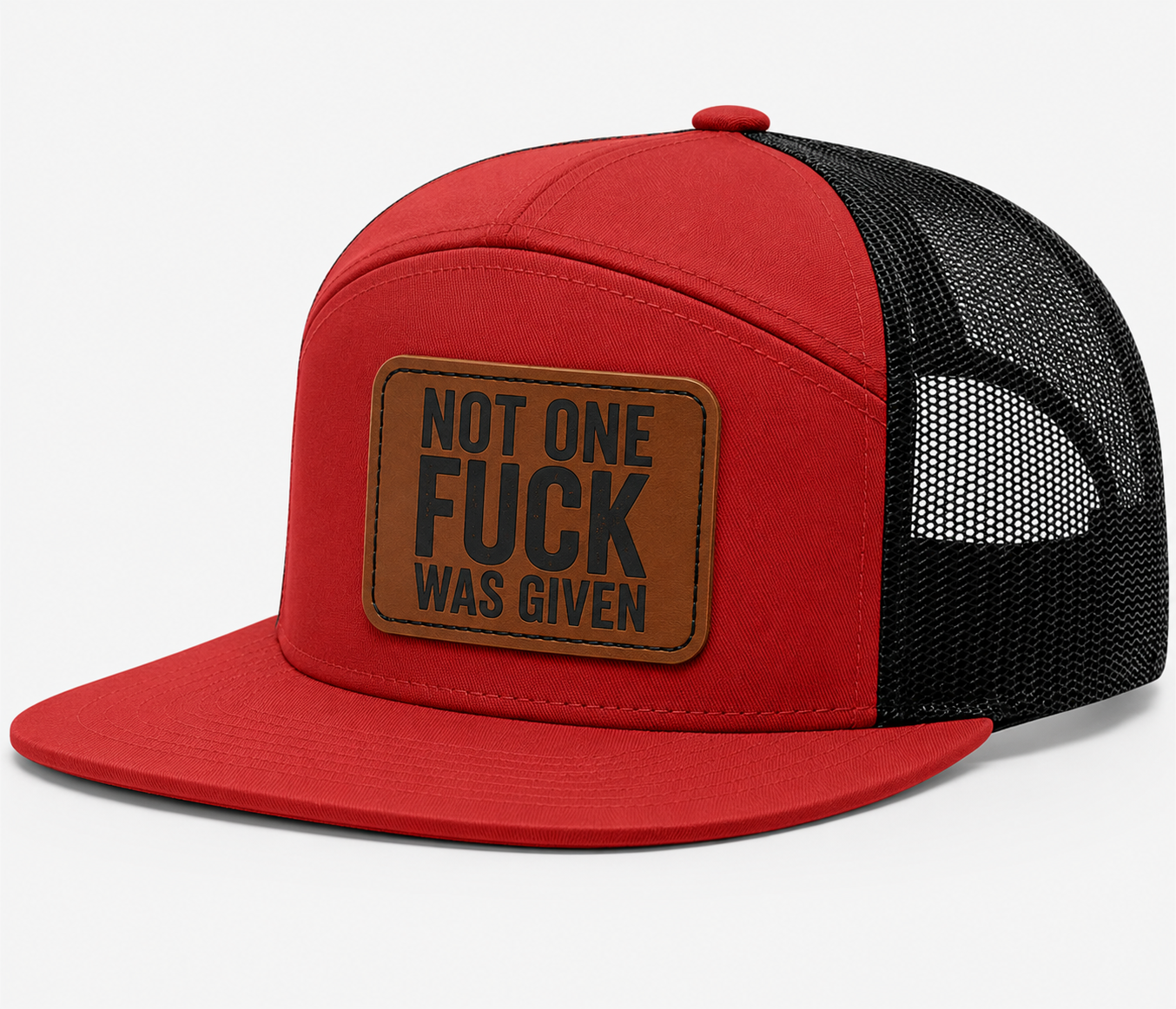 Not One Fuck Was Given Leather Patch Hat