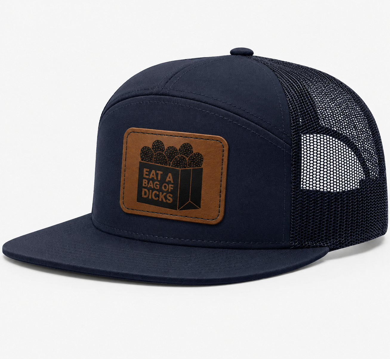 Eat A Bag Of Dicks Leather Patch Hat