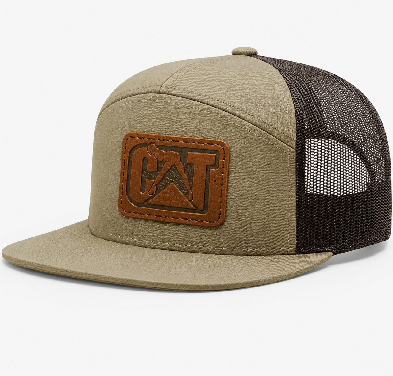 CAT Equipment Leather Patch Hat