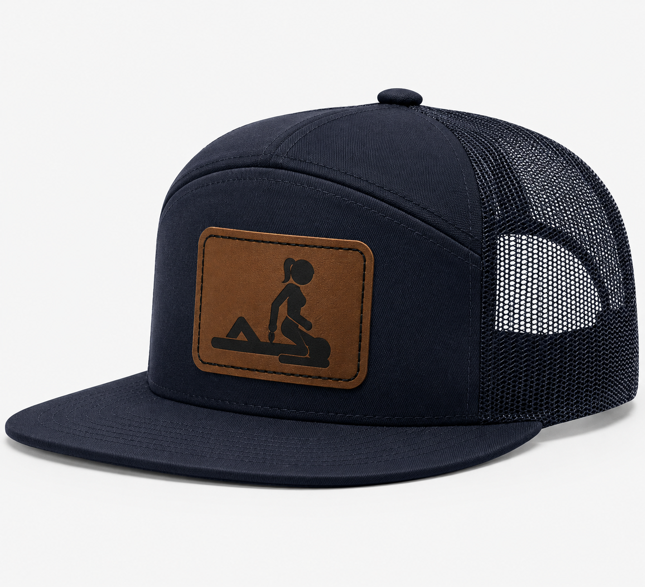 Ride My Face Leather Patch Hat