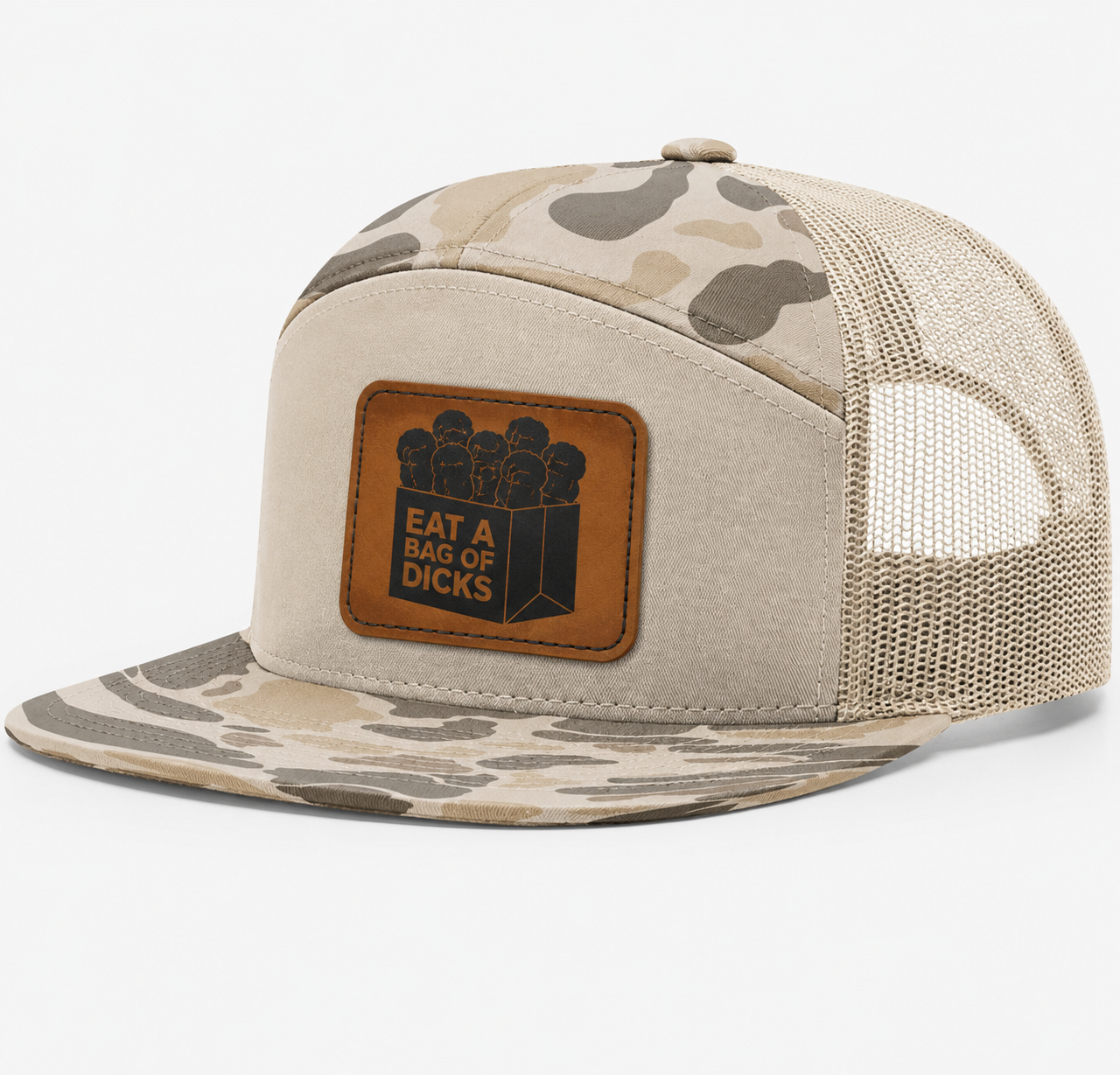 Eat A Bag Of Dicks Leather Patch Hat