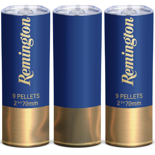 Funny Tumbler for Men Shotgun Shell 20oz Insulated Skinny Stainless Steel Travel Mug with Lid - Creative Gift for Hunters (Pack of 1) - HARD HATTERZ