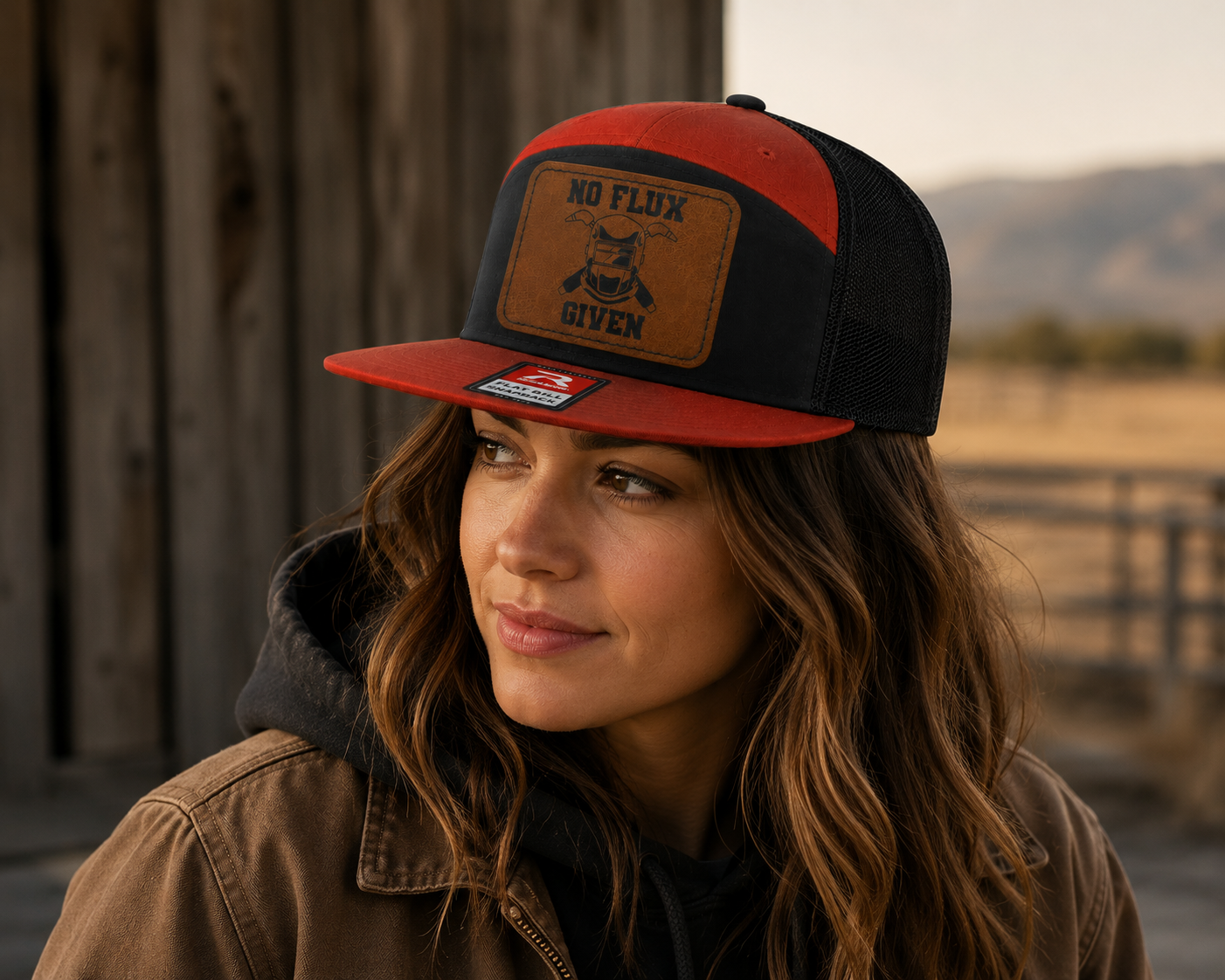 No Flux Given Leather Patch Hat