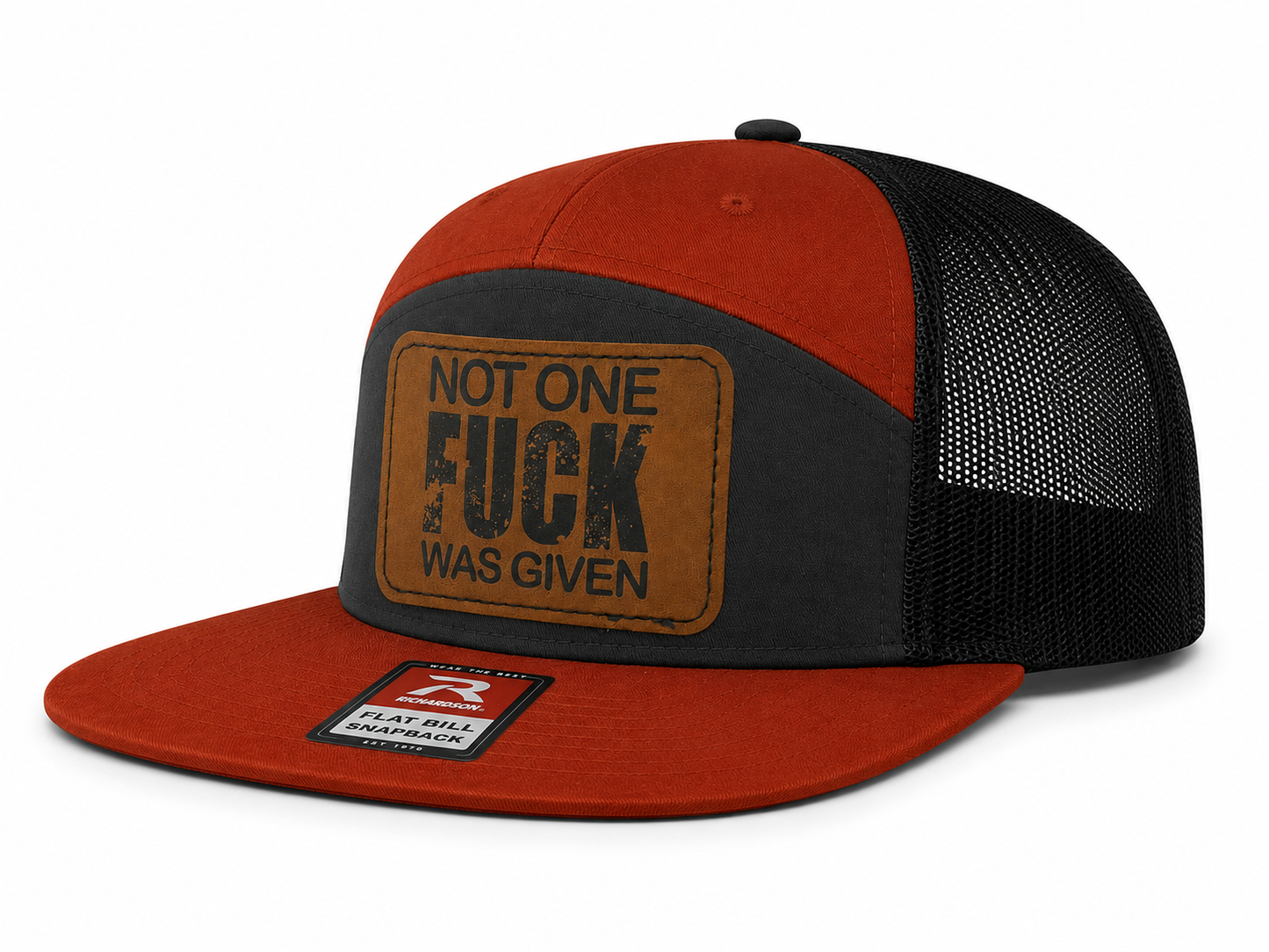 Not One Fuck Was Given Leather Patch Hat