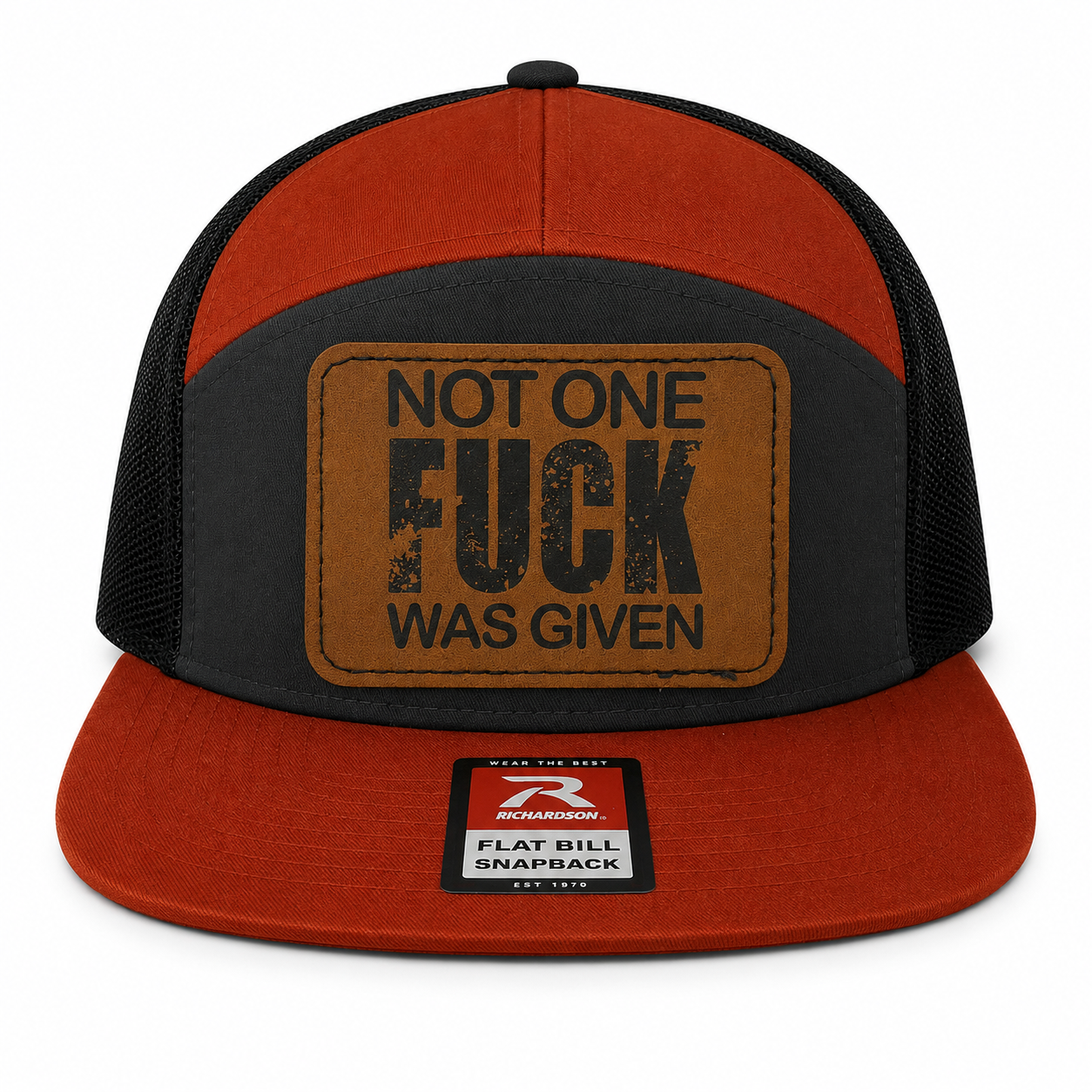 Not One Fuck Was Given Leather Patch Hat