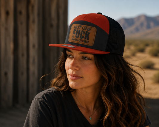 Not One Fuck Was Given Leather Patch Hat