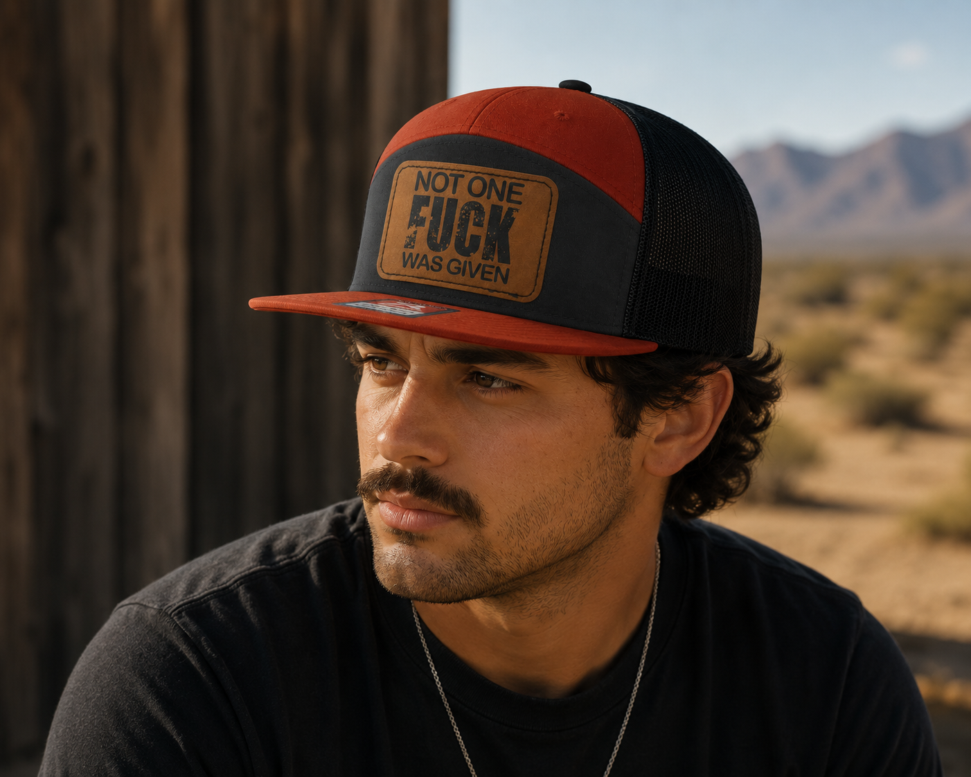 Not One Fuck Was Given Leather Patch Hat