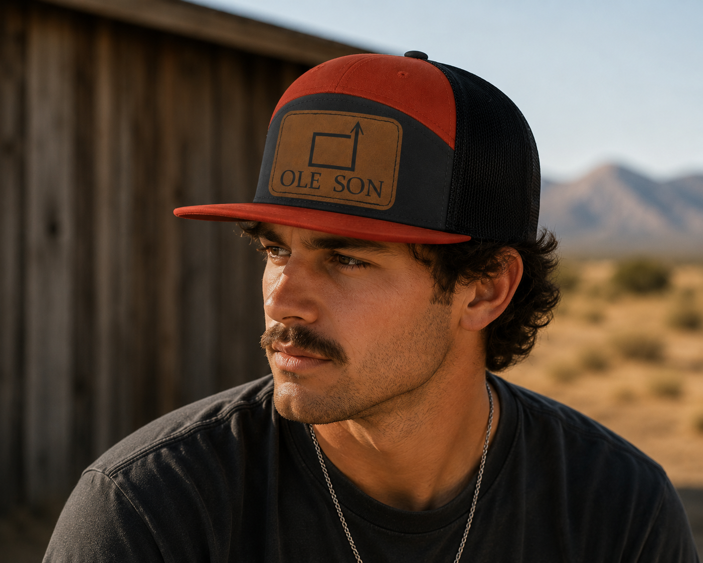 Square Up Ole Son Leather Patch Hat